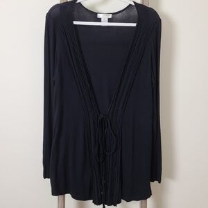 ⭐️40% Off⭐️ Kenar Black Tie Front Open Cardigan